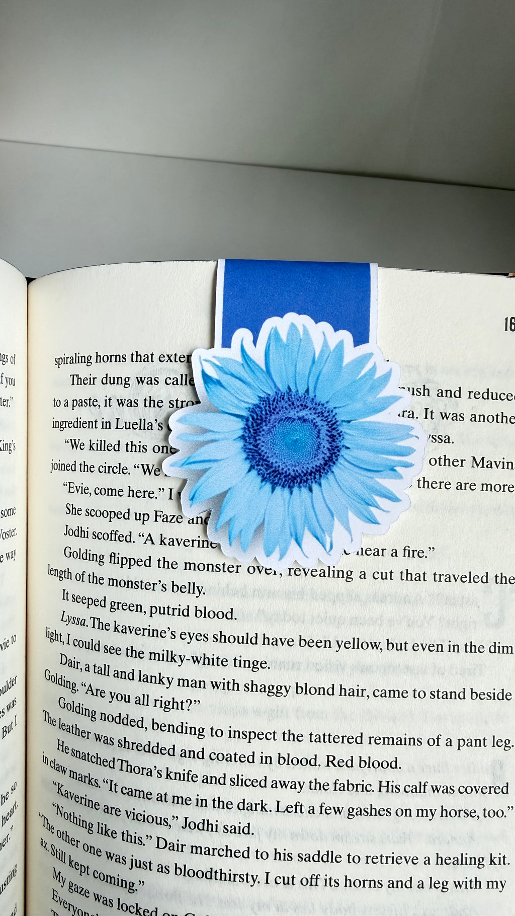 Blueflower Magnetic Bookmark