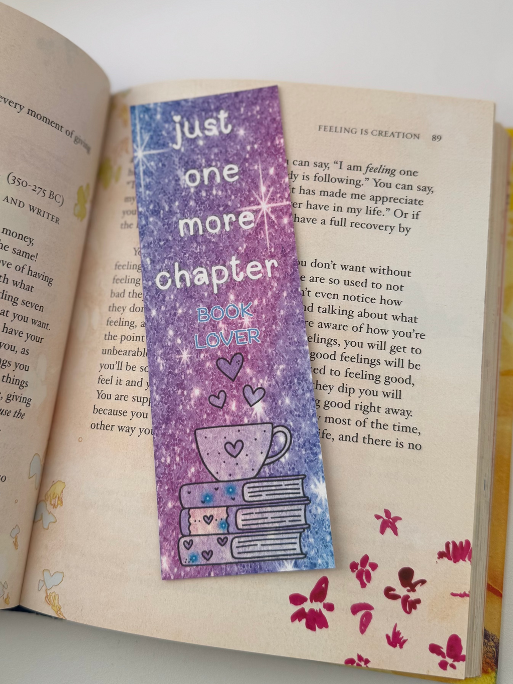Book-stack Just One More Chapter Bookmark