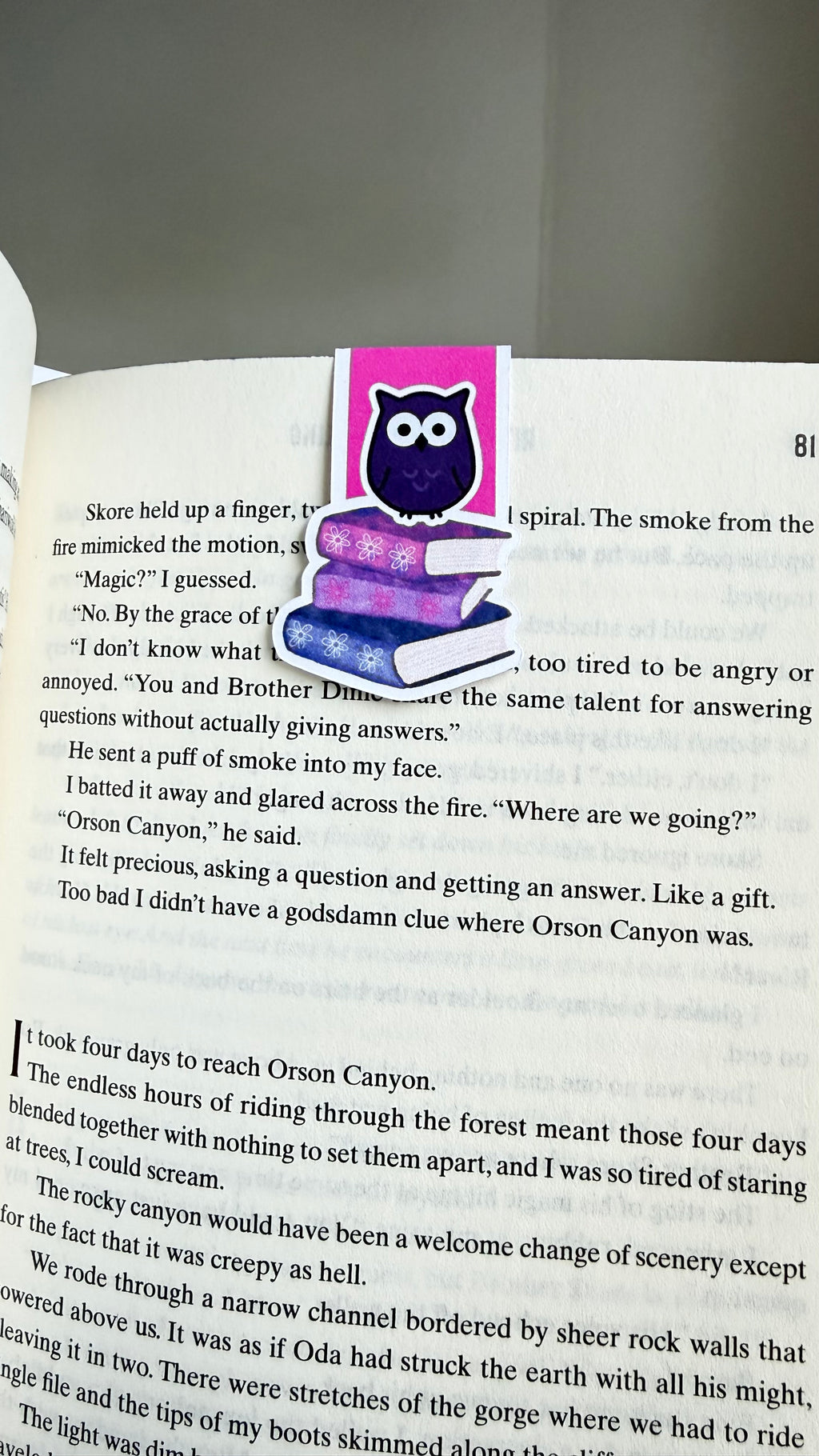 Night Owl Magnetic Bookmark