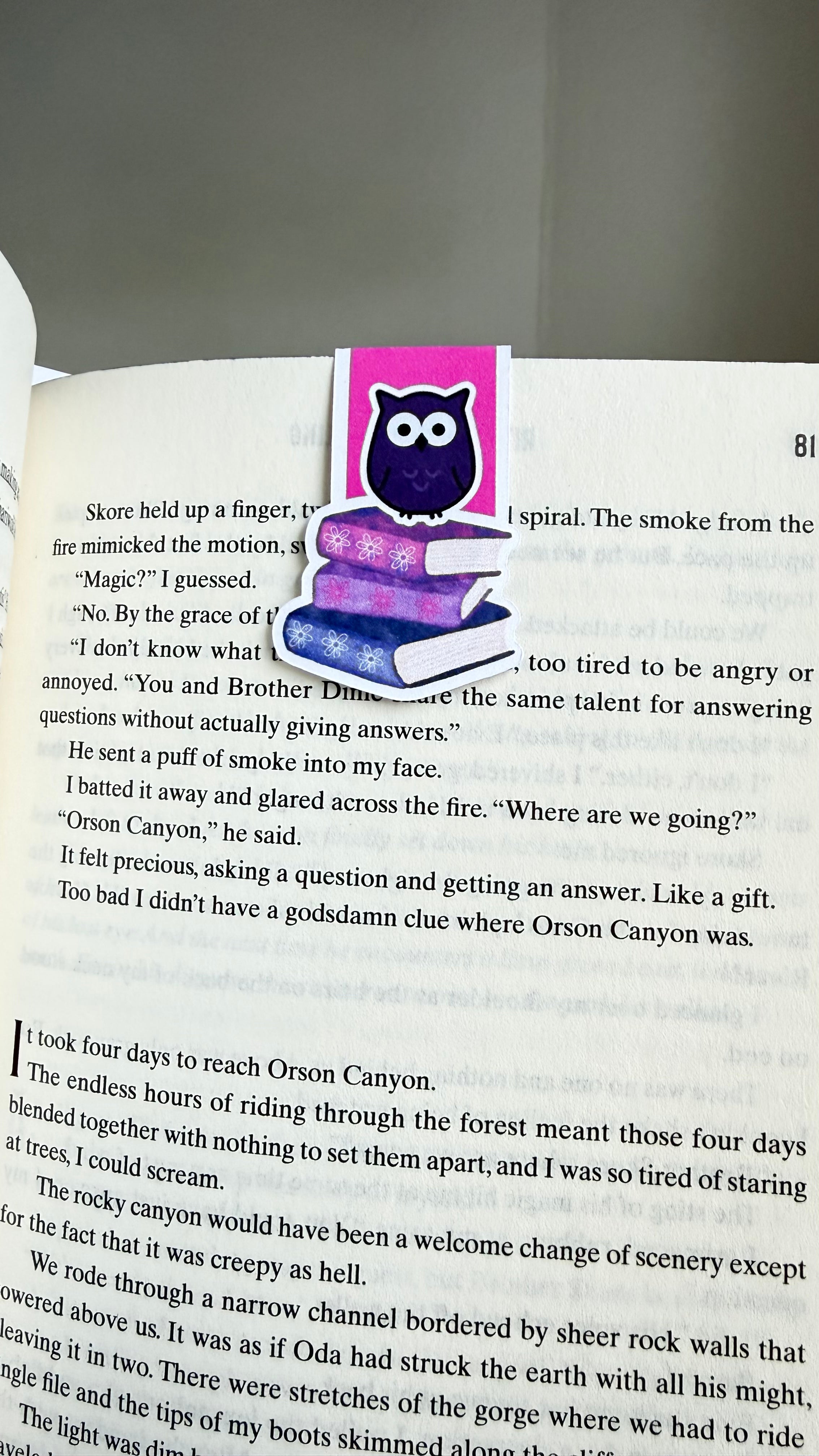 Night Owl Magnetic Bookmark