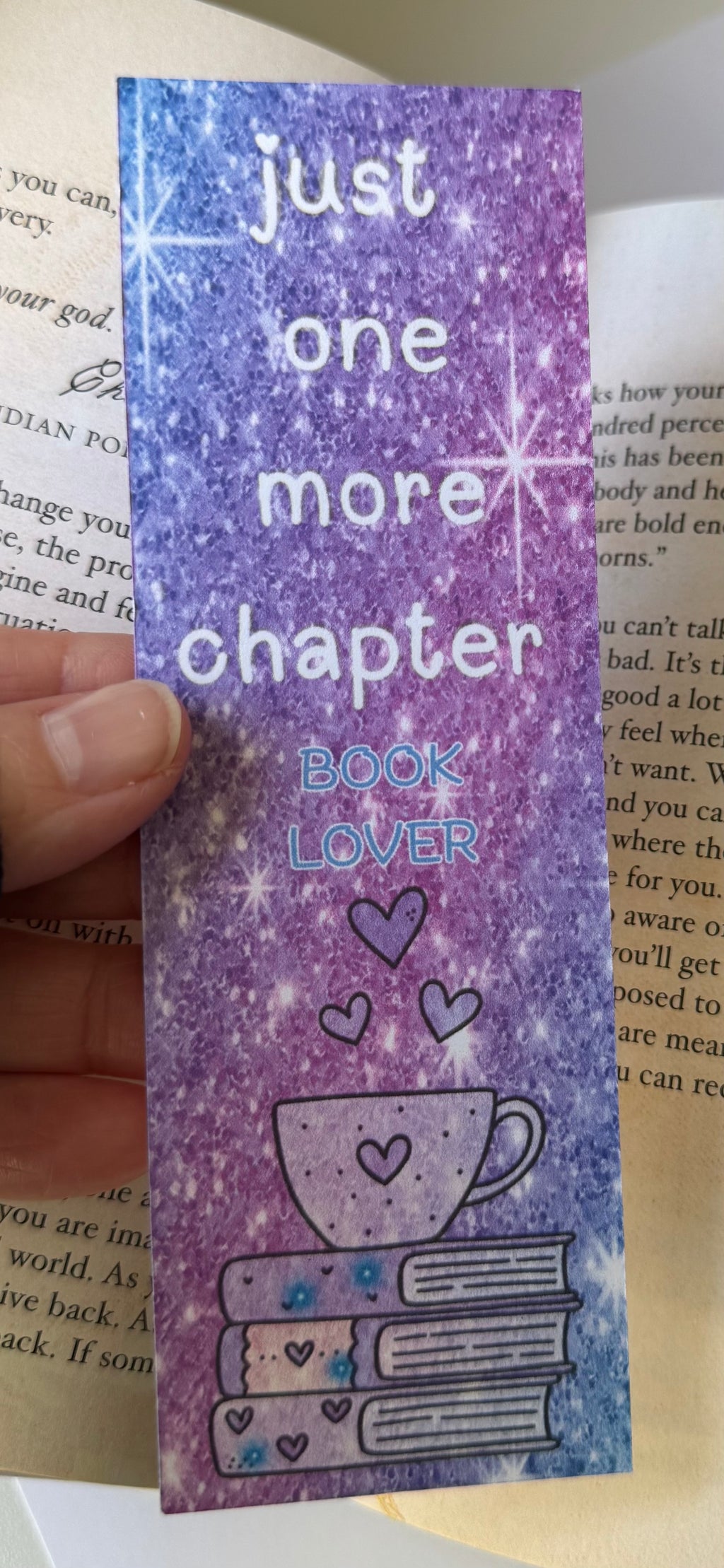 Book-stack Just One More Chapter Bookmark