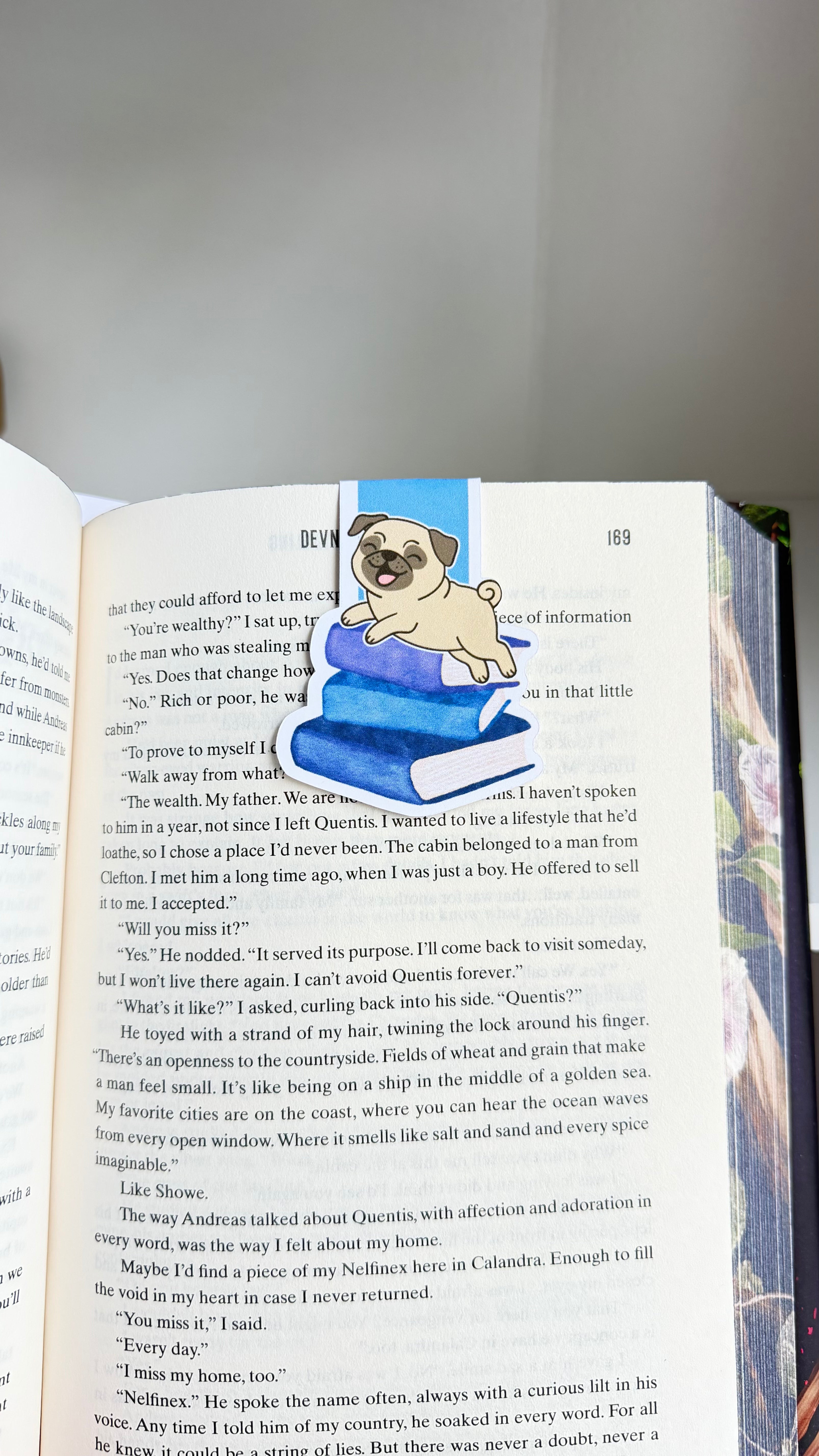 Frenchy on my Book Magnetic Bookmark