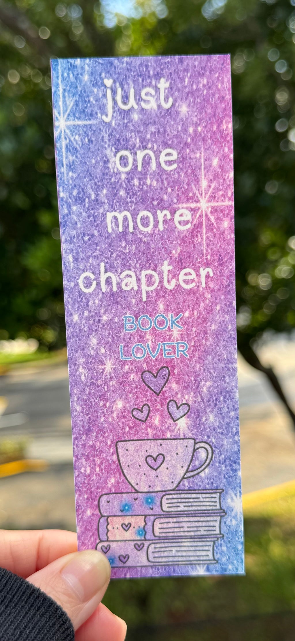 Book-stack Just One More Chapter Bookmark