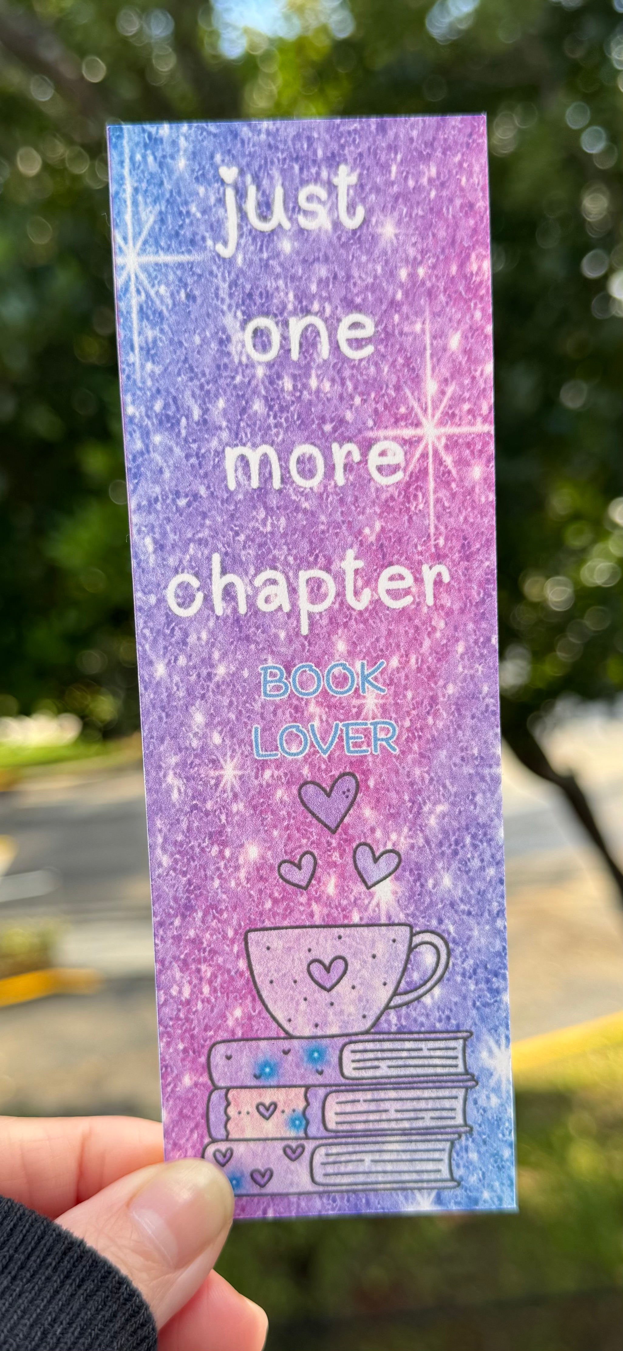 Book-stack Just One More Chapter Bookmark