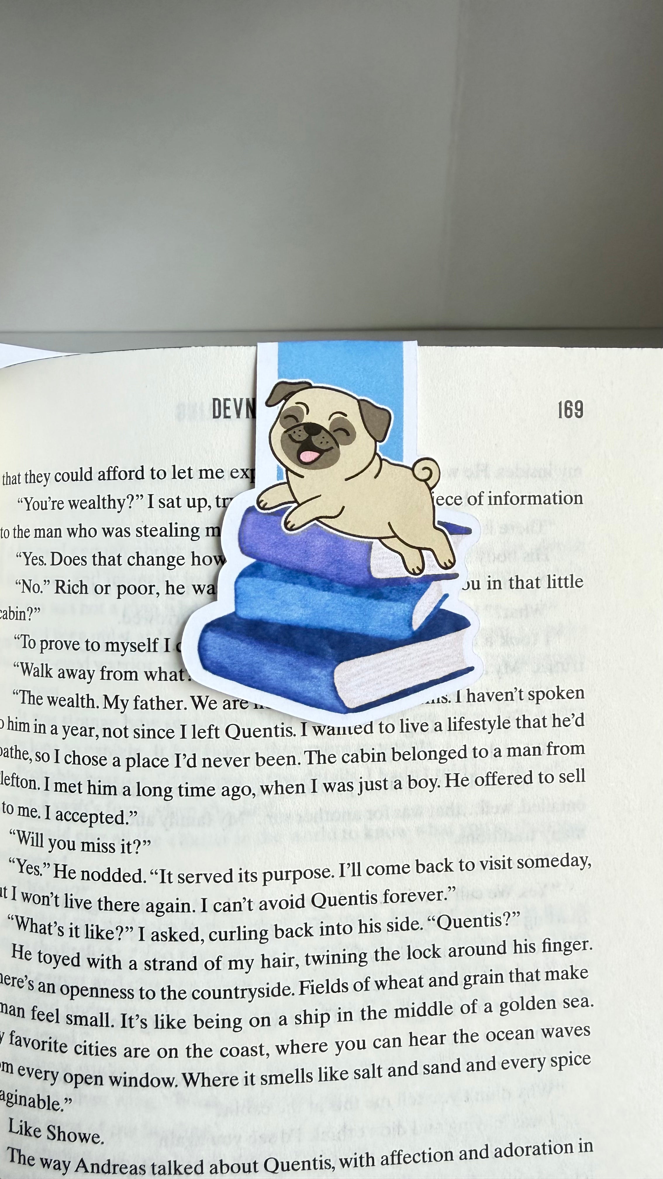 Frenchy on my Book Magnetic Bookmark