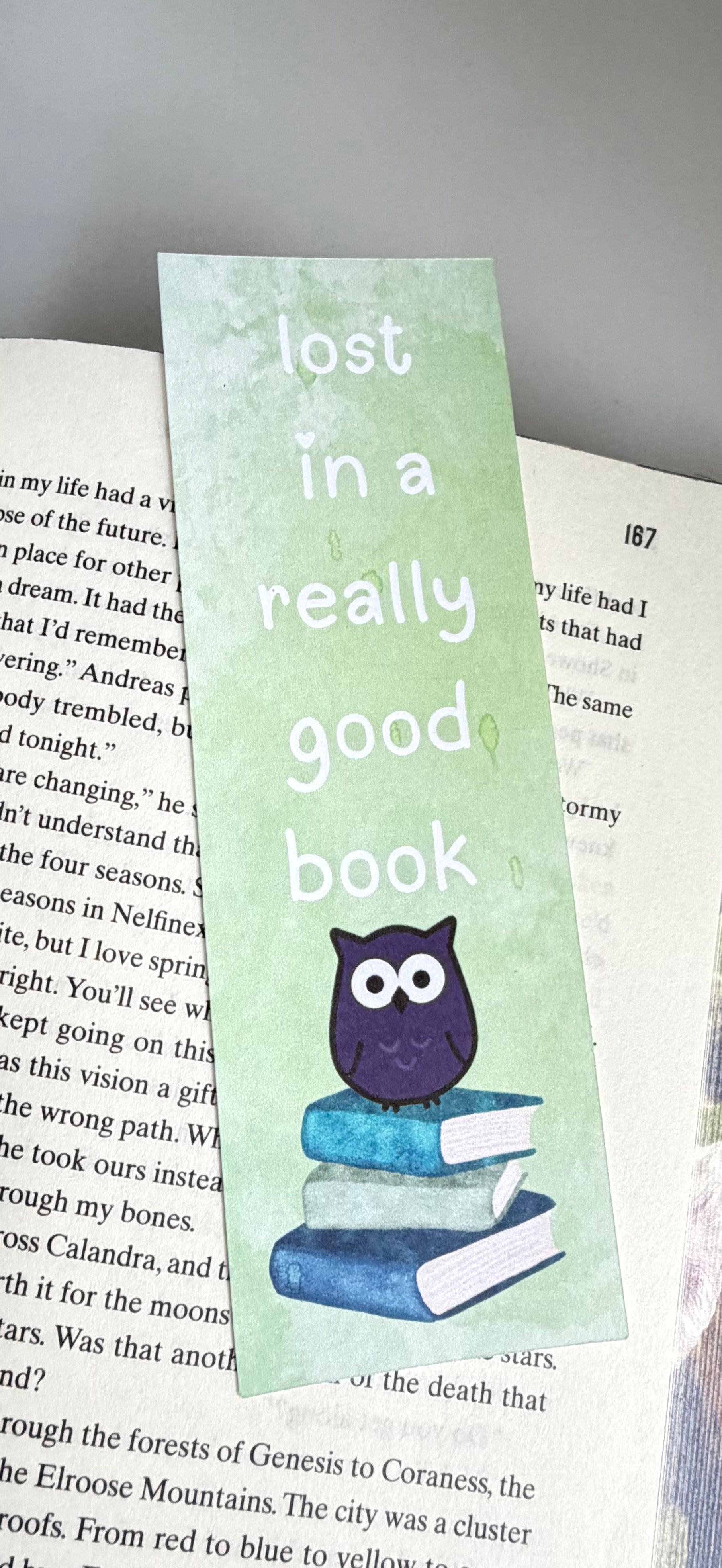 Owl on my Books Bookmark