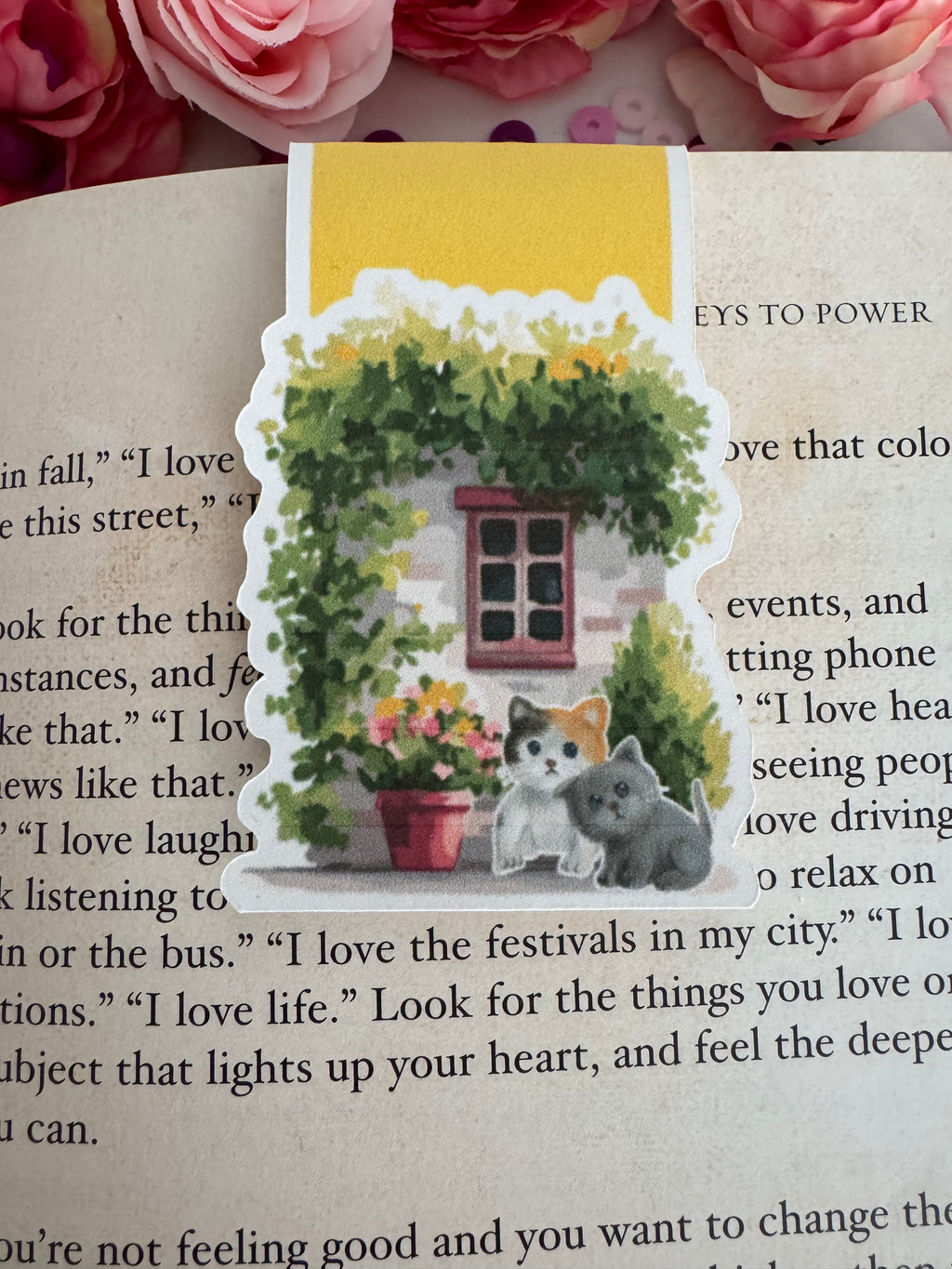 Kitten Garden Magnetic Bookmark