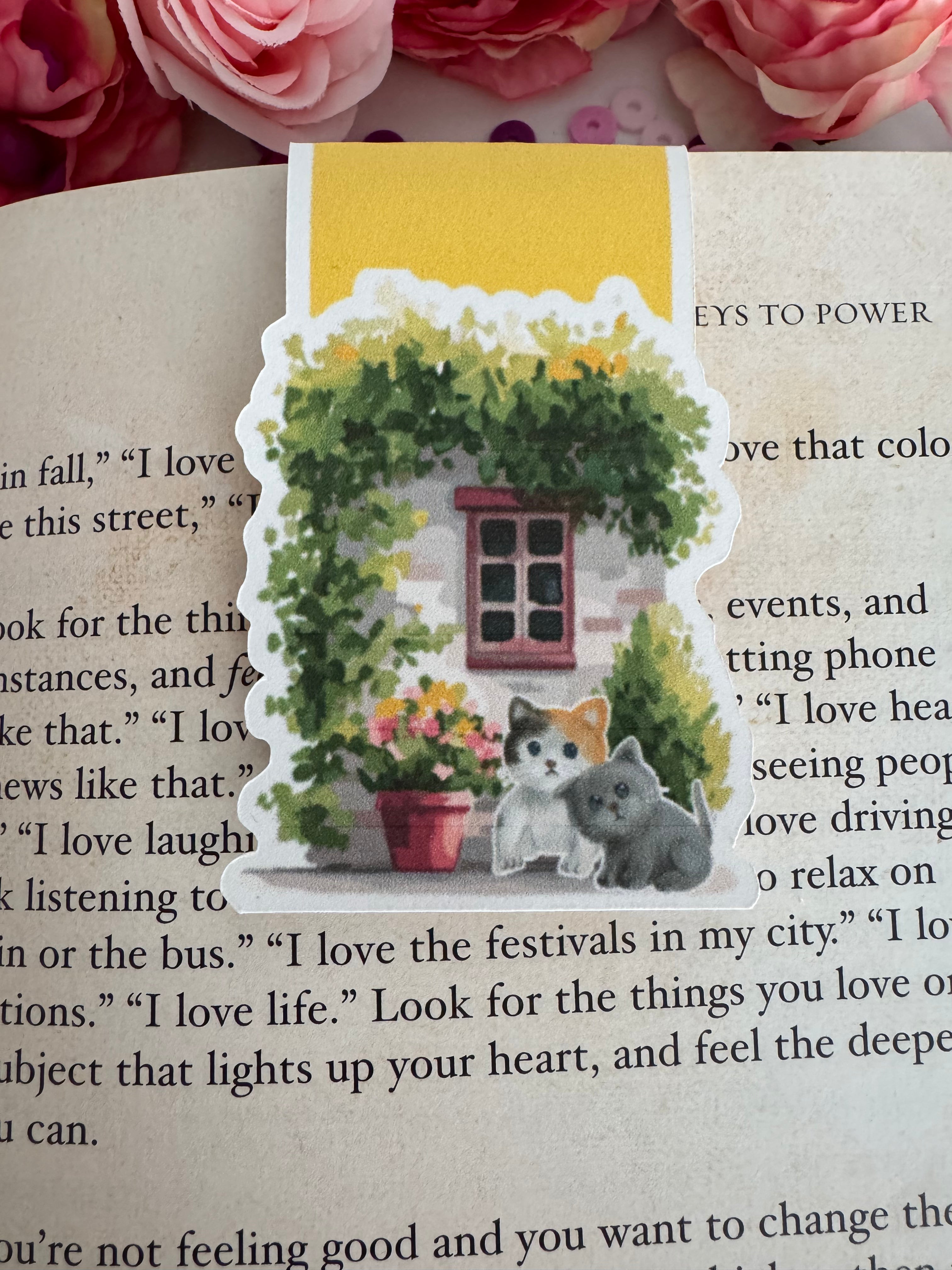 Kitten Garden Magnetic Bookmark
