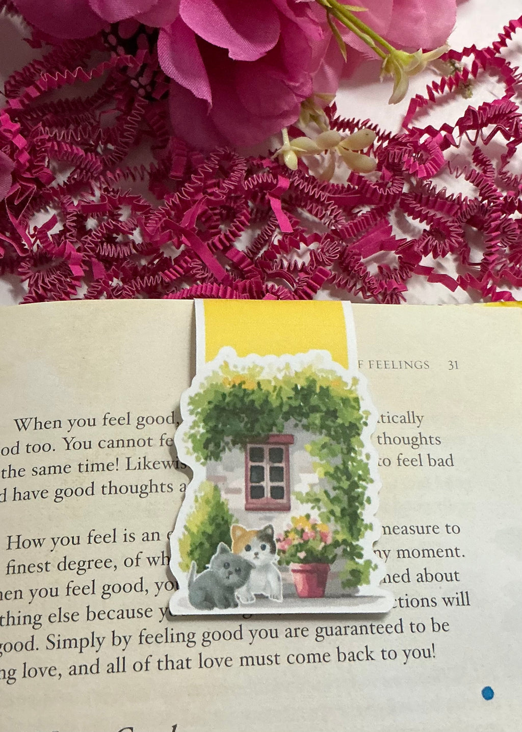 Kitten Garden Magnetic Bookmark