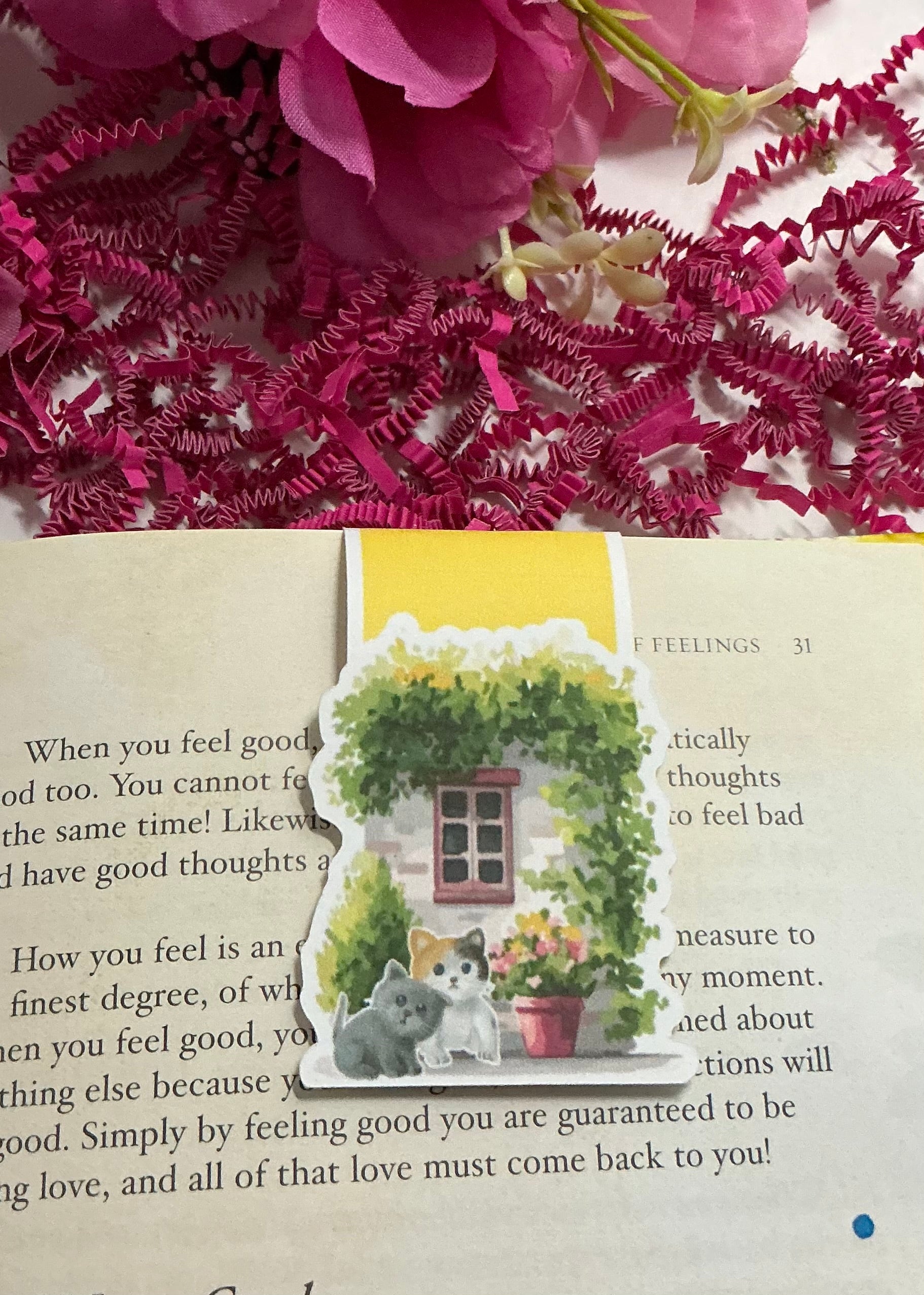 Kitten Garden Magnetic Bookmark