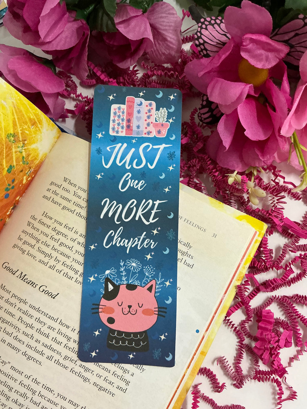 CatBook Just One More Chapter Bookmark