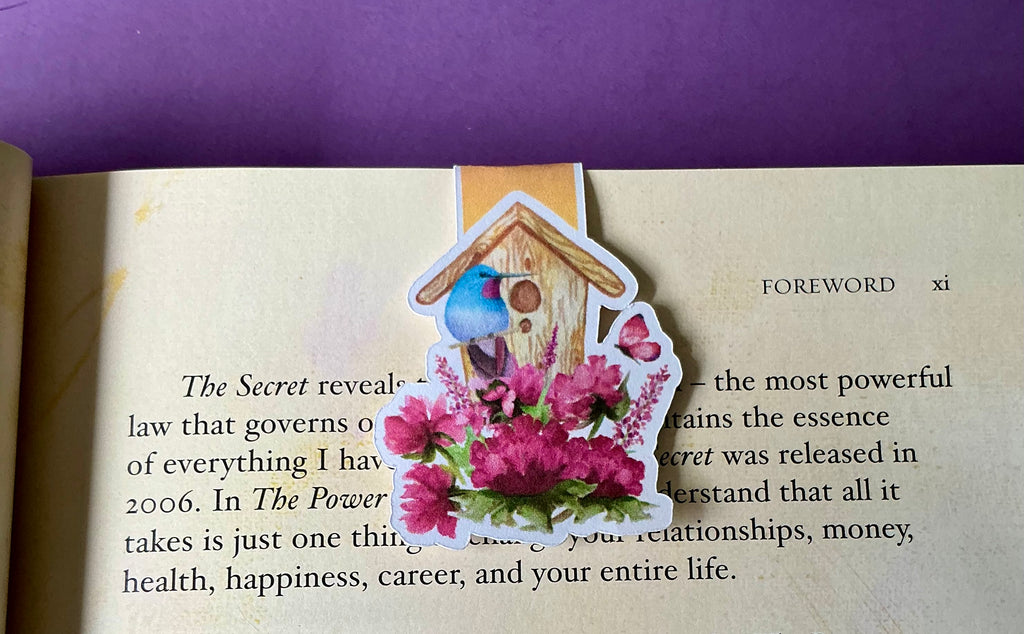 Bloom Birdhouse Magnetic Bookmark