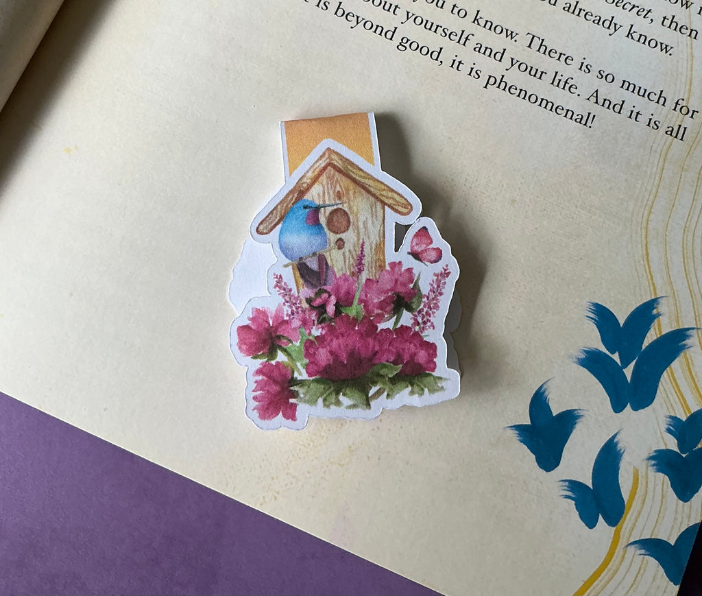 Bloom Birdhouse Magnetic Bookmark