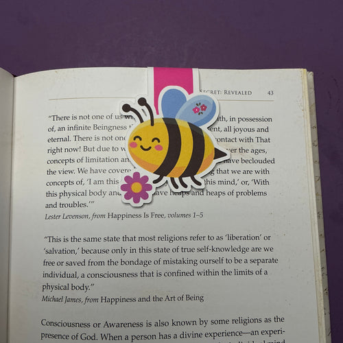 Bee book lover Magnetic Bookmark