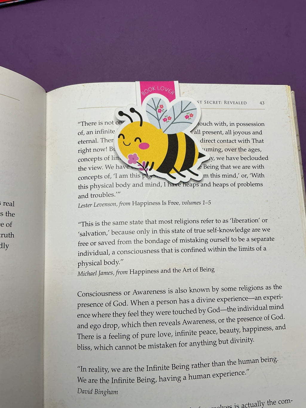 Bee my Book Lover Magnetic Bookmark