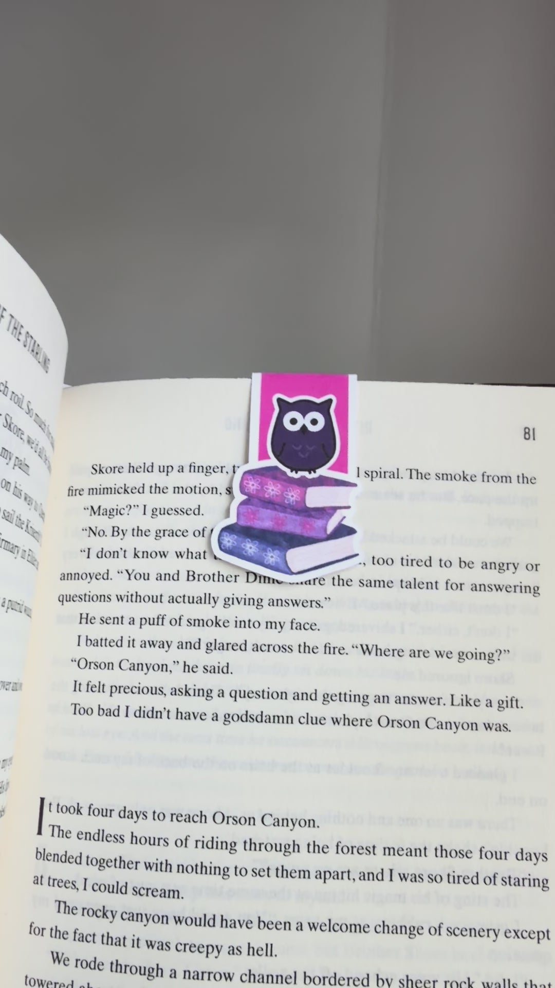 Night Owl Magnetic Bookmark